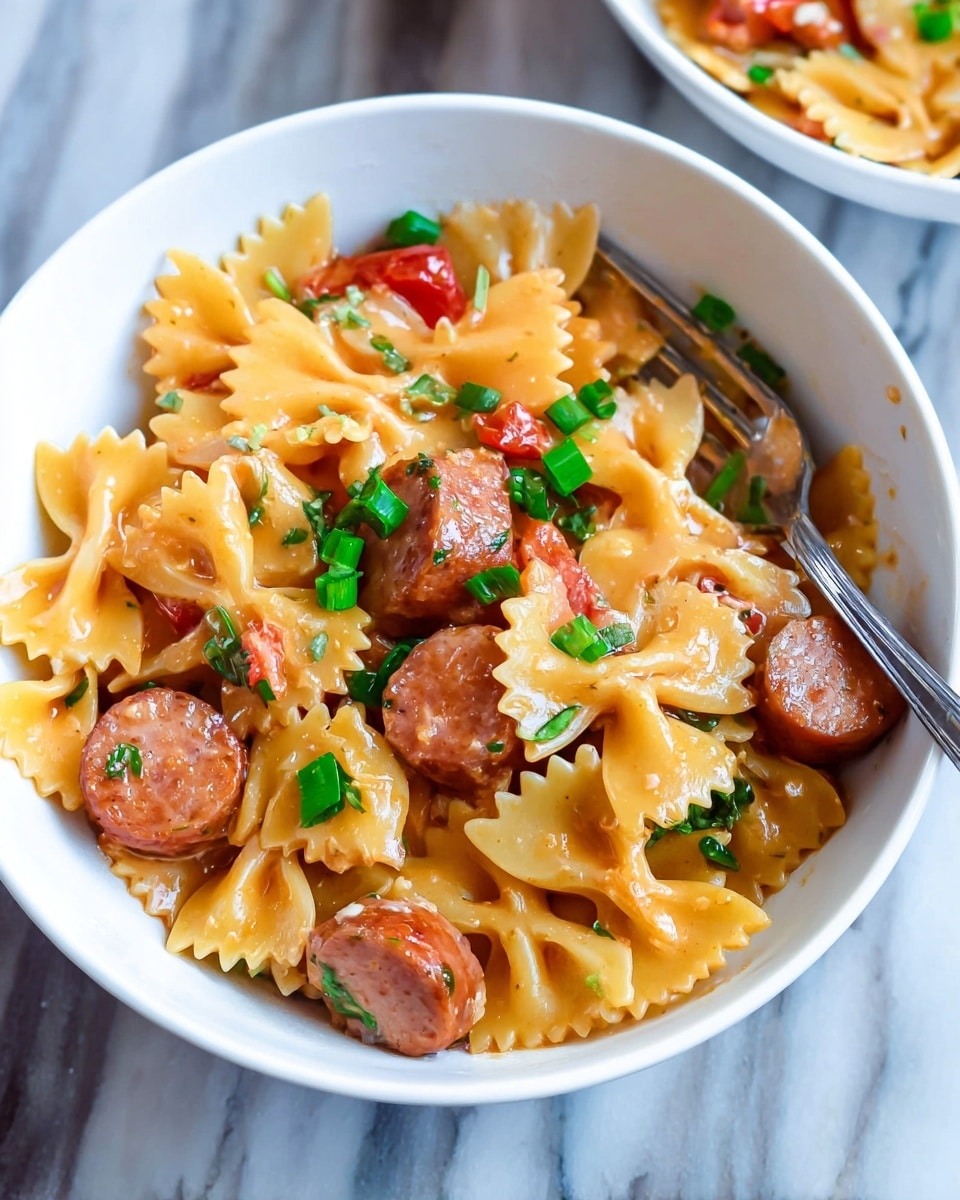 Creamy Smoked Sausage Pasta in One Pan Recipe