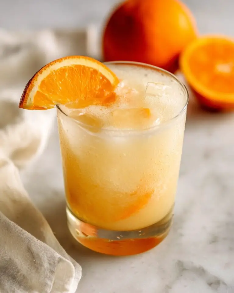 Creamy Orange Juice with Orange Zest Sugar Rim Recipe