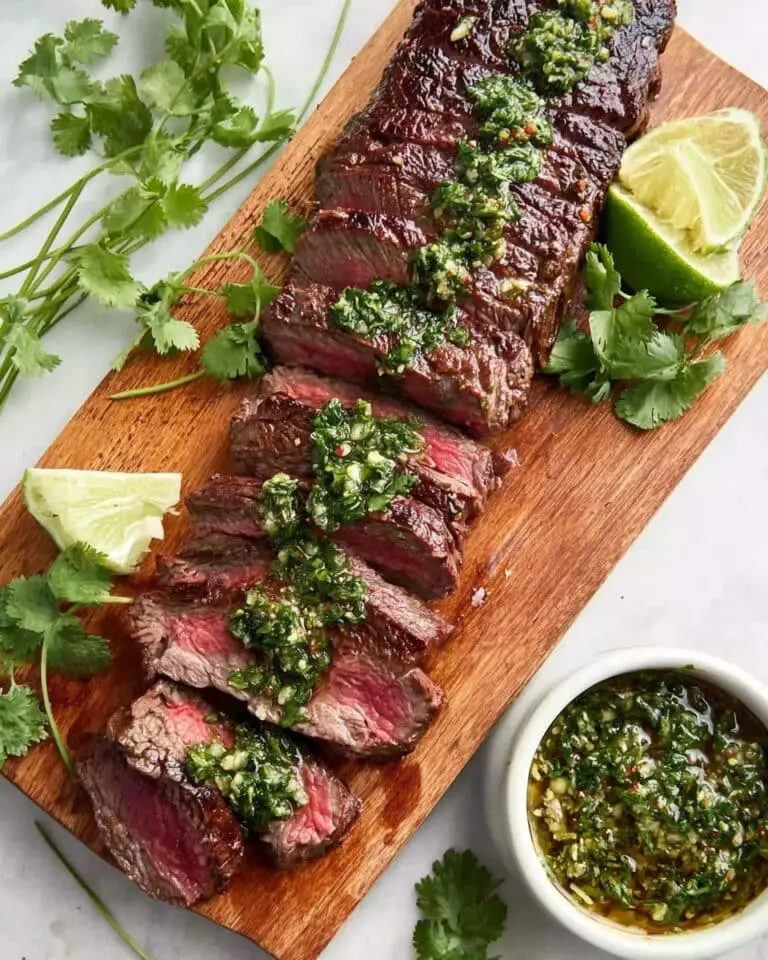 Steak with Jeow Som: Thai-Inspired Pan-Seared NY Strip with Cilantro Lime Dipping Sauce Recipe