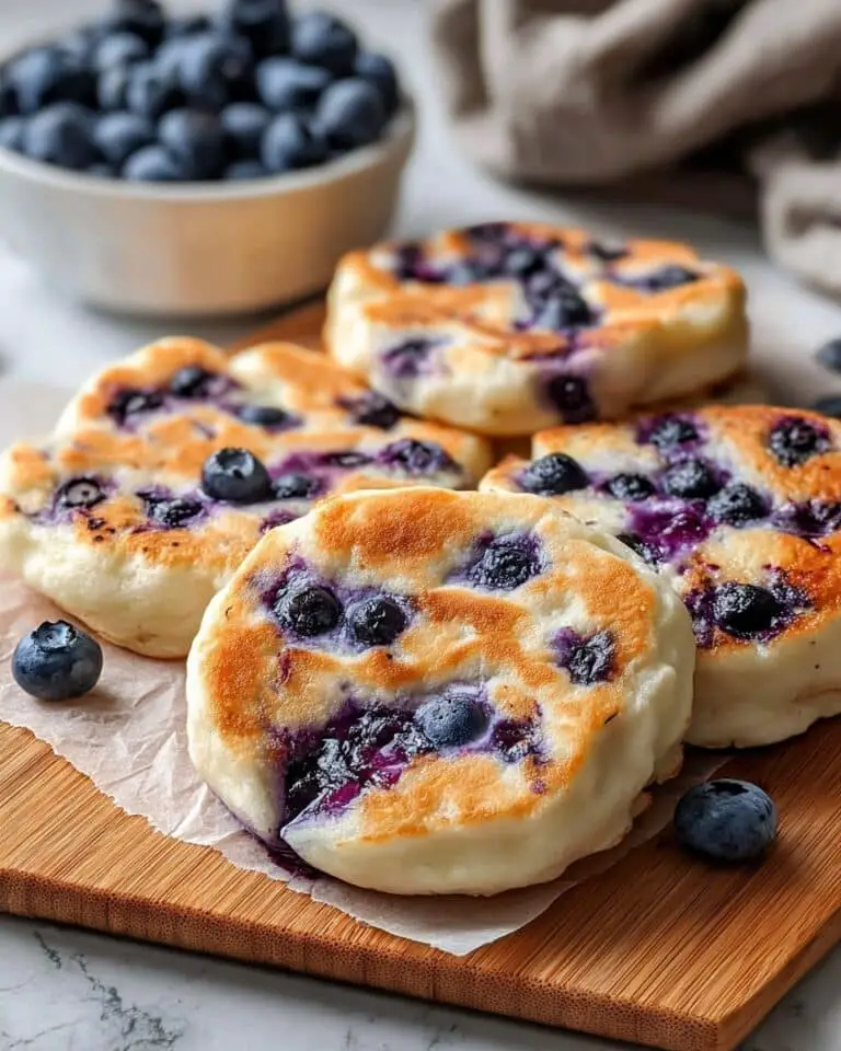 Cottage Cheese Cloud Bread with Blueberries Recipe
