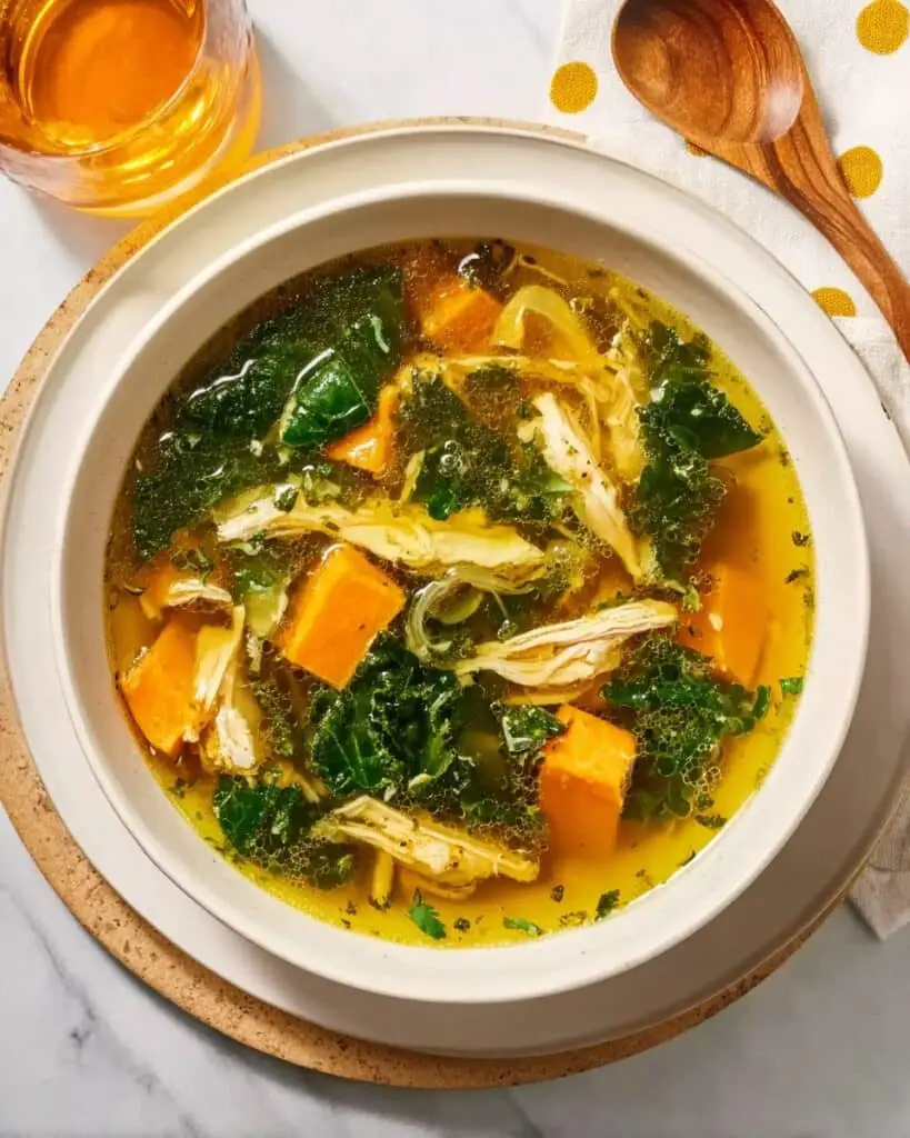High-Protein Lemon & Turmeric Chicken Soup Recipe