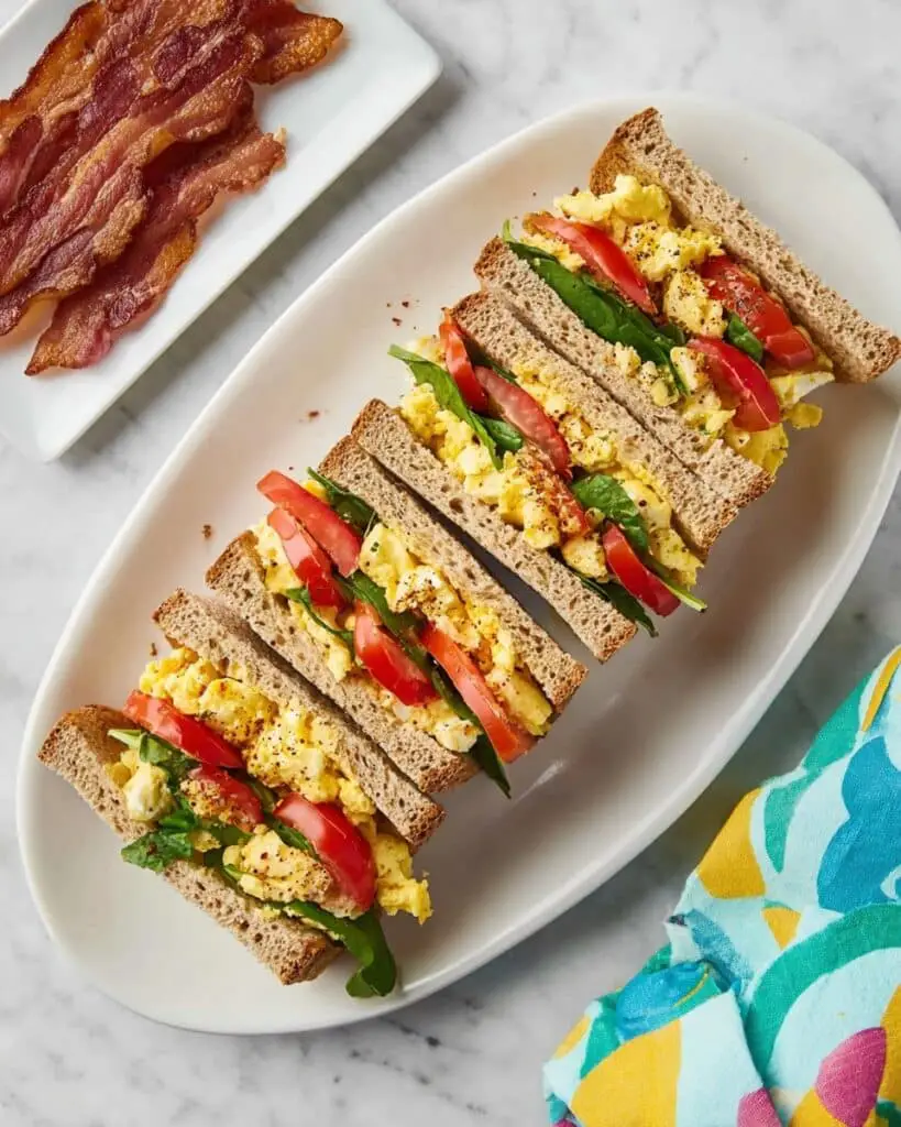 Quick Cottage Cheese Scrambled Egg Sandwich (High Protein) Recipe