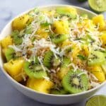 Pineapple Kiwi Salad with Toasted Coconut and Fresh Mint Recipe