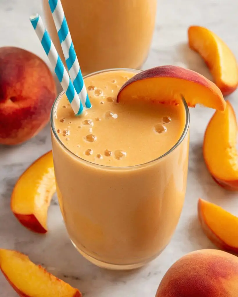 Banana Peach Smoothie with Cinnamon Recipe