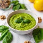 10 Minute Parmesan-Free Basil Pesto Recipe