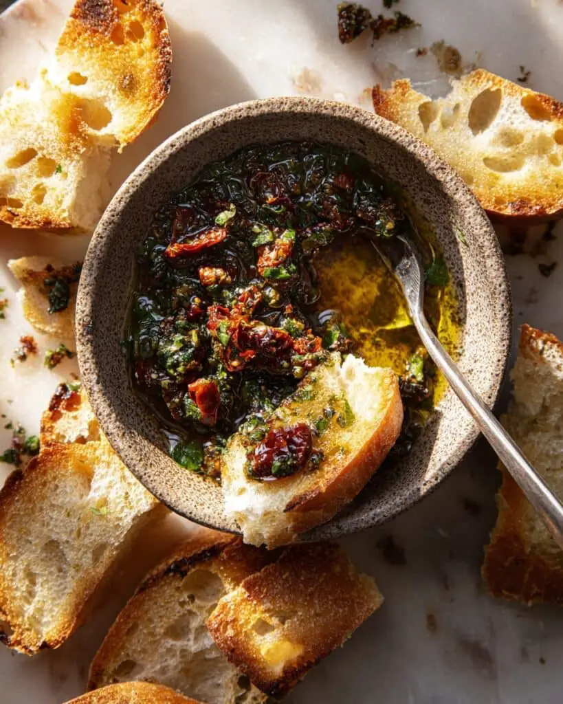 Sun-Dried Tomato Garlic Olive Oil Dip Recipe