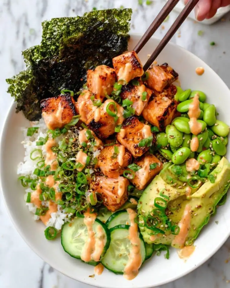 Spicy Salmon Sushi Rice Bowl Recipe