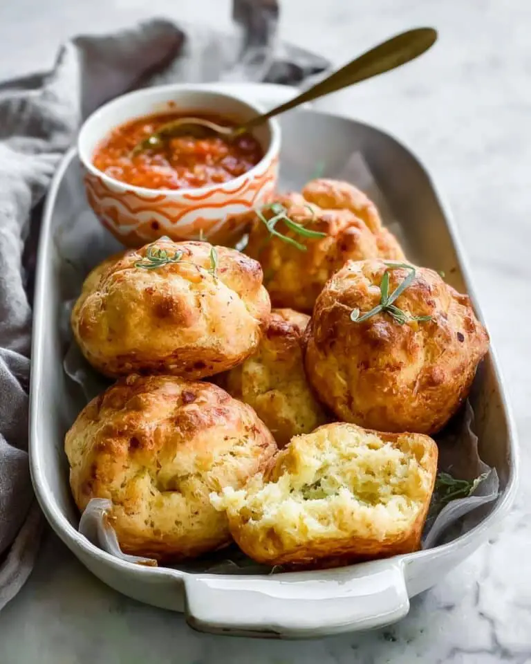 Cheddar and Gouda Popovers with Pancetta, Corn, and Sun-Dried Tomato Butter Recipe