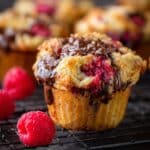 Dark Chocolate Chunk Raspberry Crumb Muffins Recipe