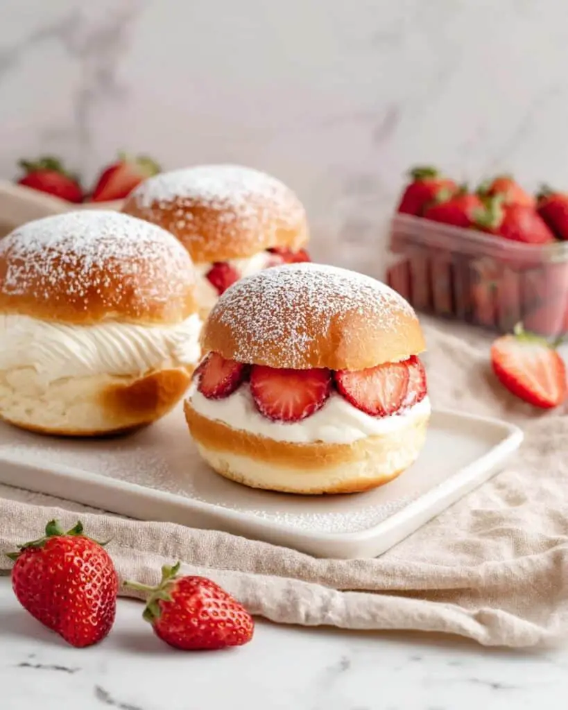 Strawberry Cream Buns Maritozzi Recipe