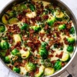 Creamy Brussels Sprouts with Bacon and Parmesan (Keto) Recipe