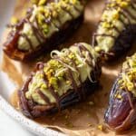 Dubai Chocolate Stuffed Dates with Pistachio Filling and Drizzled Chocolate Recipe