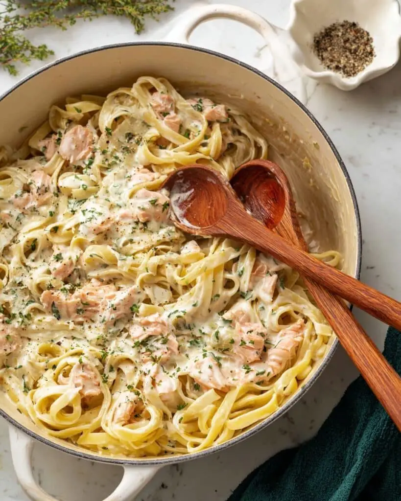 Creamy Boursin Salmon Pasta Recipe