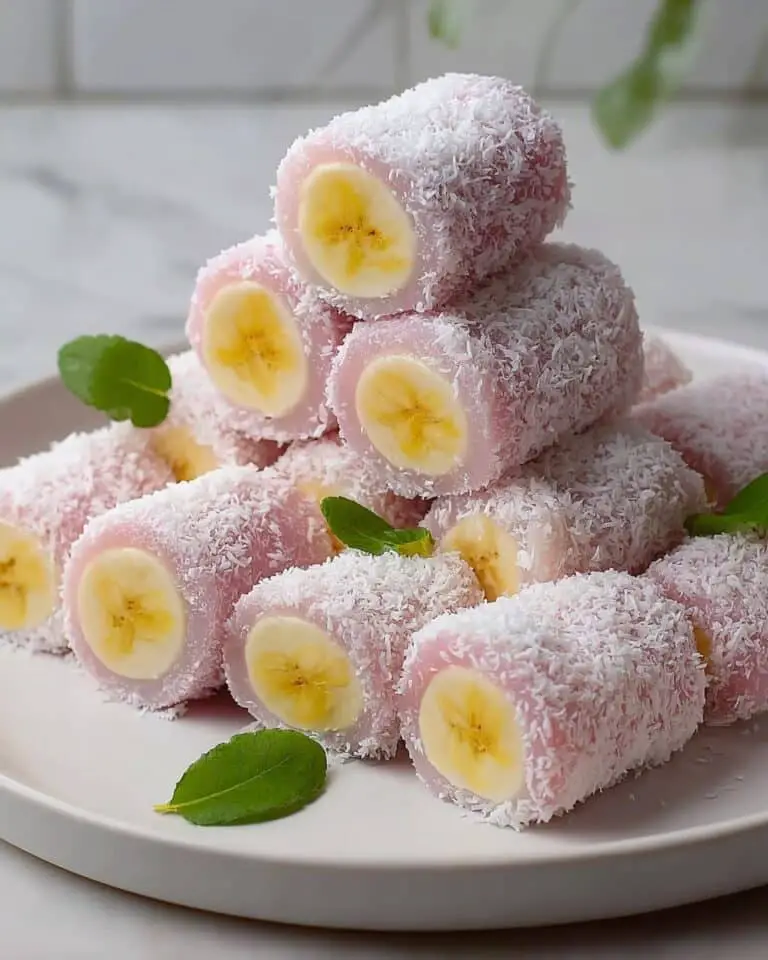 Banana Mochi with Coconut Flakes Recipe