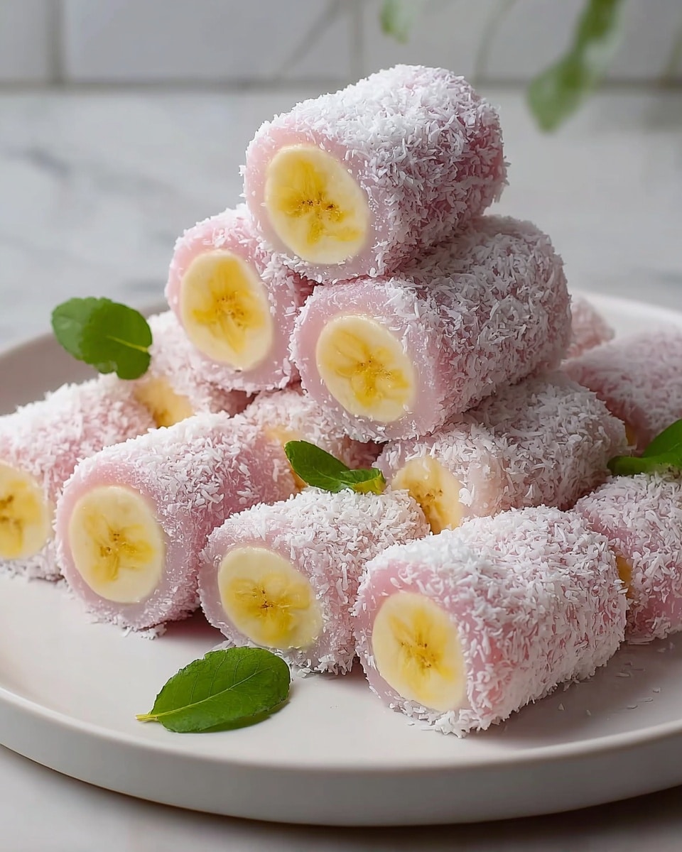 Banana Mochi with Coconut Flakes Recipe