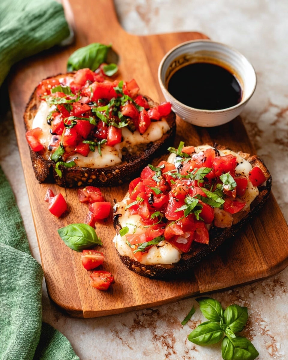 Cheesy Chicken Bruschetta Bread Boats Recipe