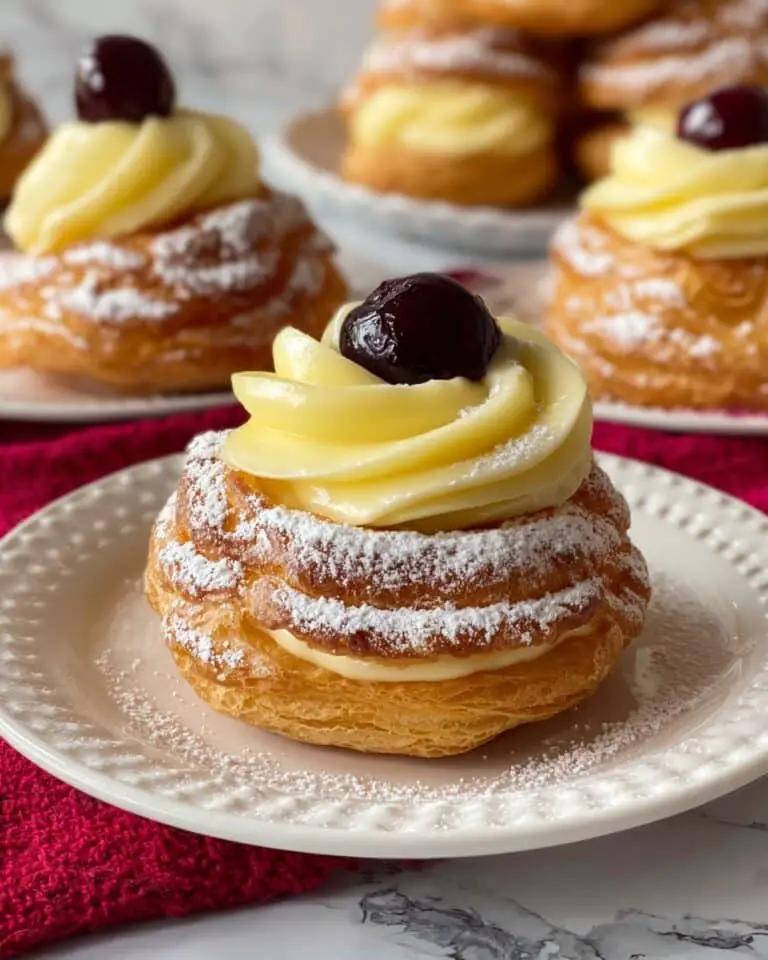 Zeppole di San Giuseppe: Italian St. Joseph’s Day Pastry with Pastry Cream and Cherries Recipe
