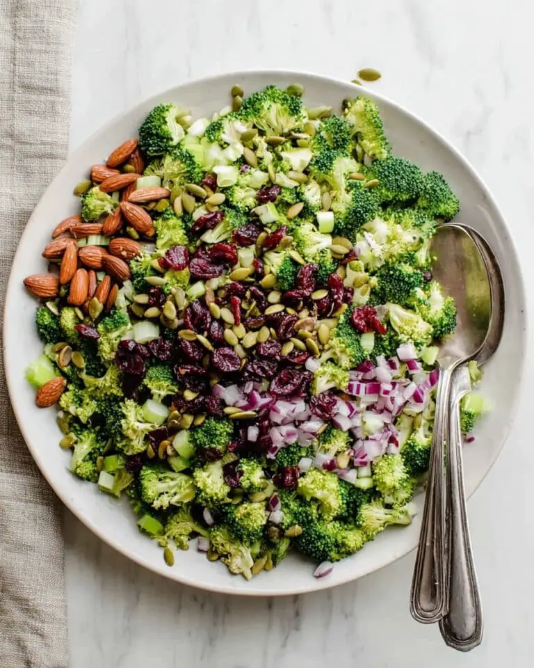 Broccoli Salad with Cranberries, Nuts, and Crispy Spiced Seeds Recipe