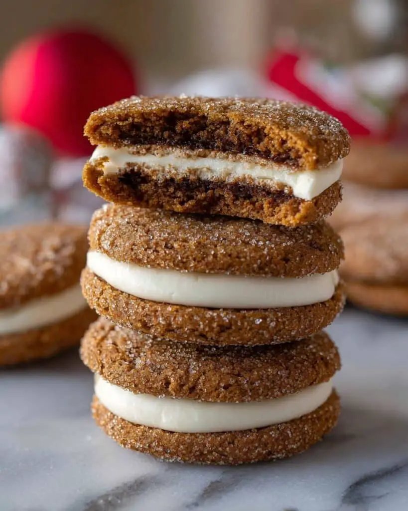 Ginger Molasses Cookie Sandwiches Recipe