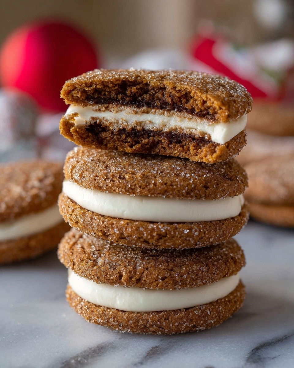 Ginger Molasses Cookie Sandwiches Recipe