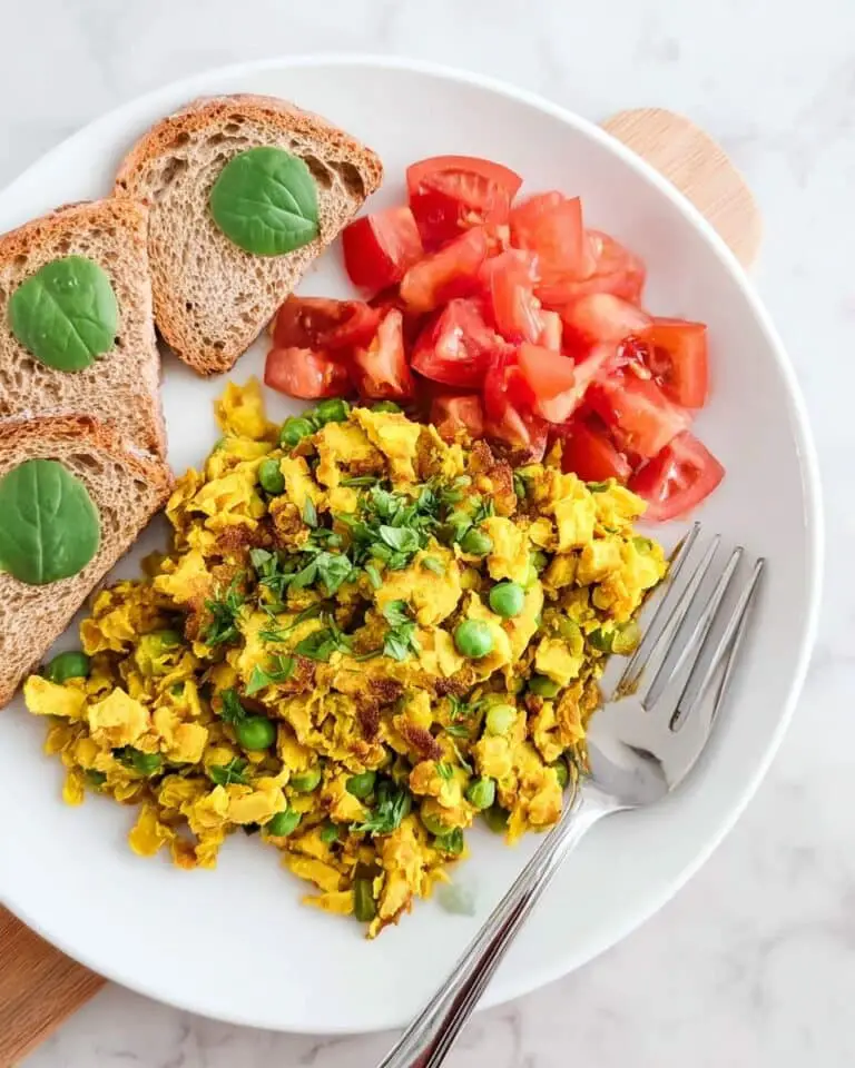 Easy Vegan Chickpea Flour Scrambled Eggs (No Tofu) Recipe