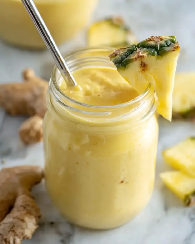 Pineapple Ginger Smoothie (No Banana) Recipe