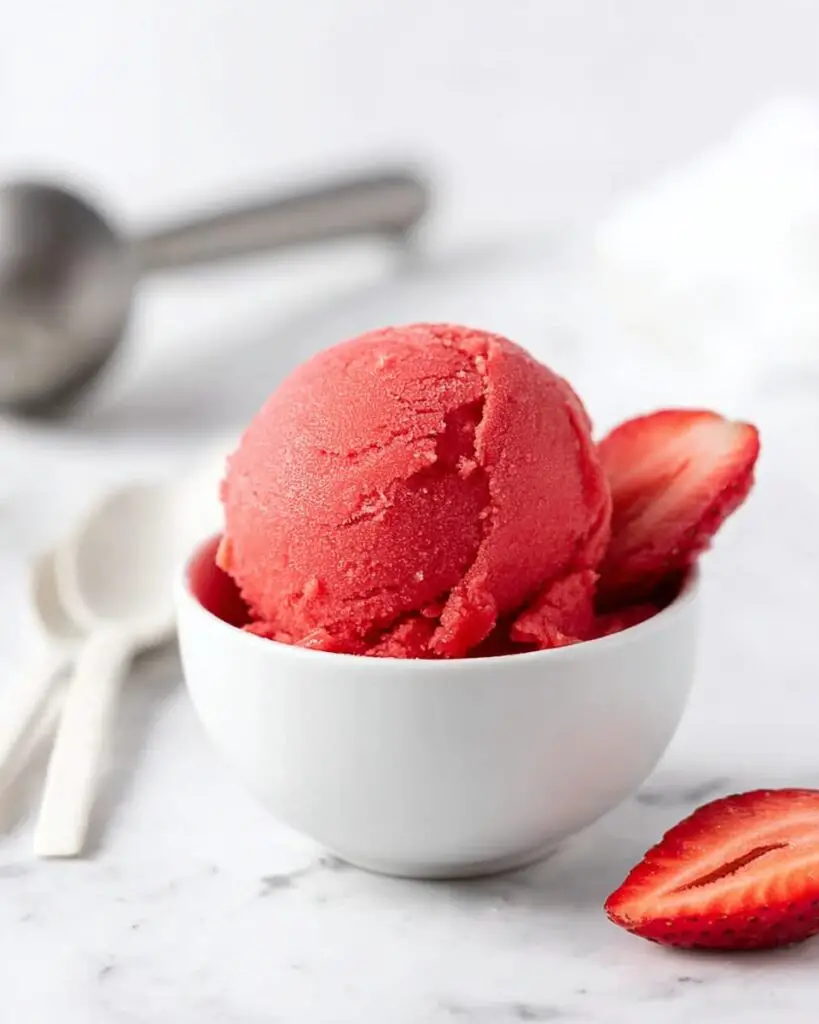 2-Ingredient Strawberry Sorbet Recipe