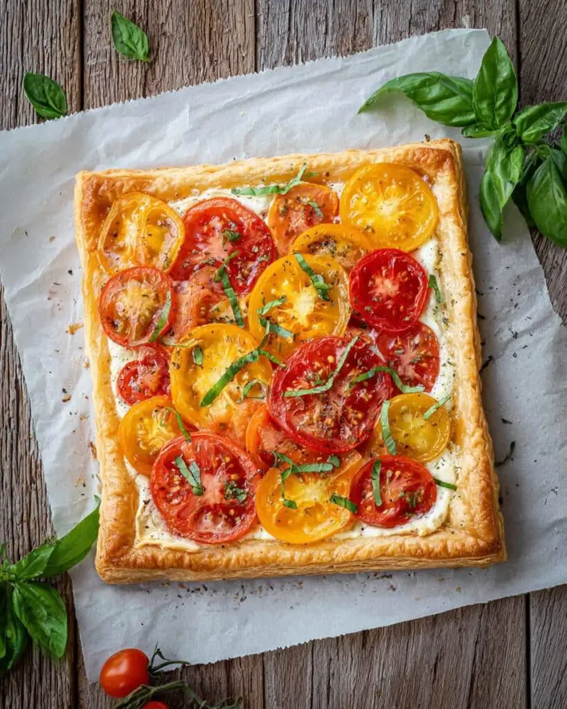 Tomato, Goat Cheese, and Caramelized Onion Tart Recipe