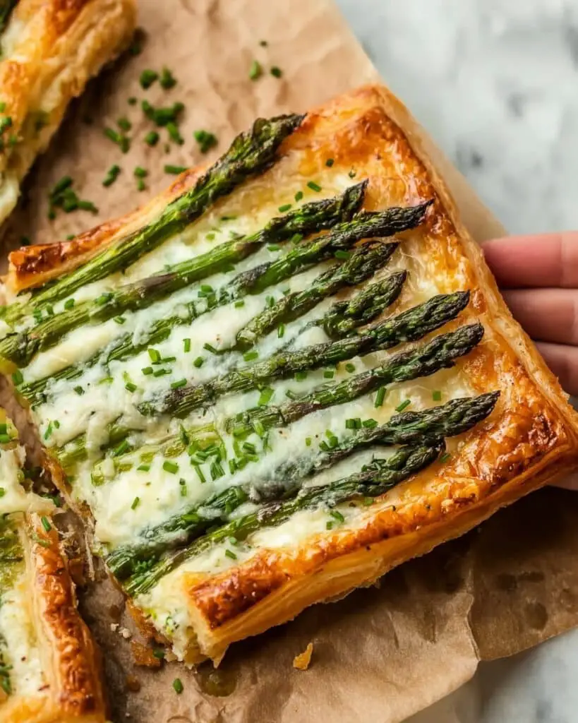 Asparagus Puff Pastry Tart with Boursin Recipe