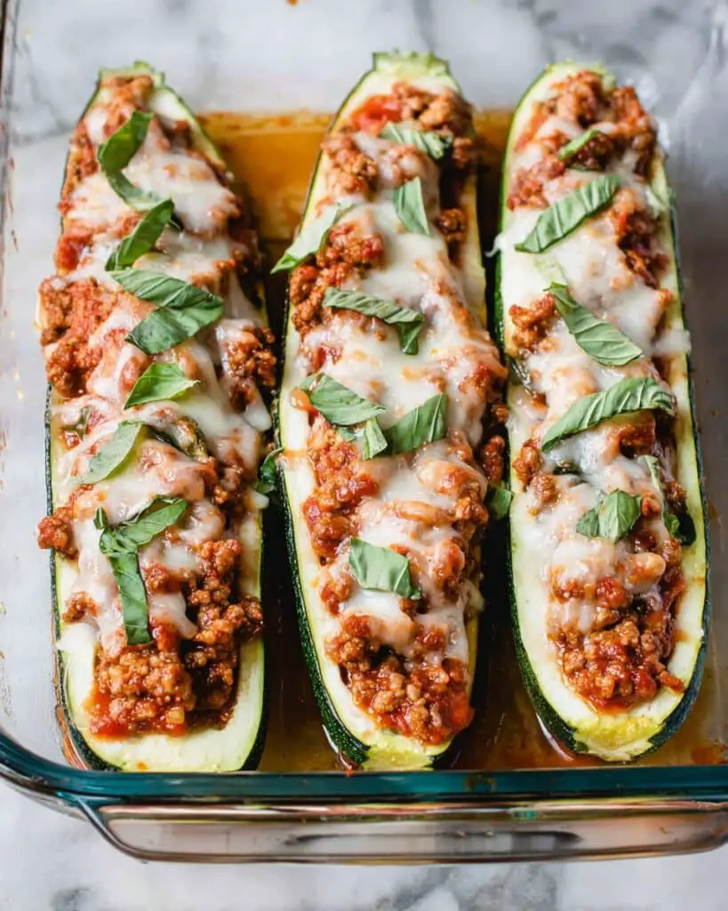 Chicken Parmesan Zucchini Boats Recipe