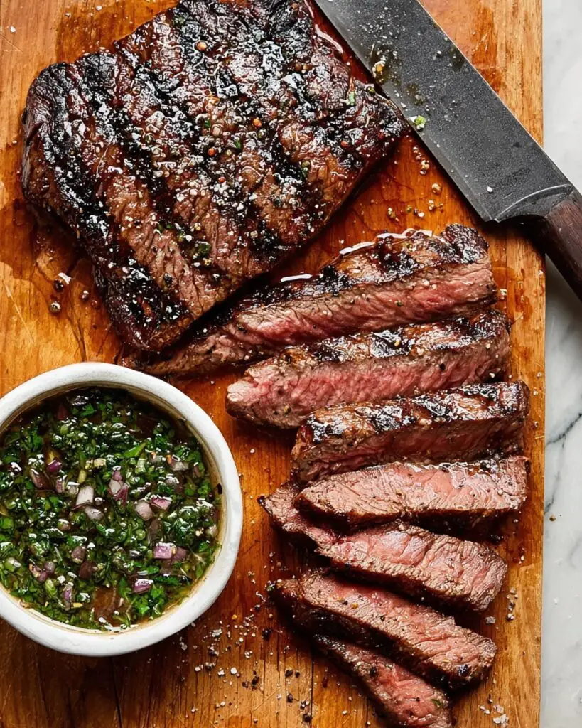 Grilled Flank Steak With Simple Garlic Marinade Recipe
