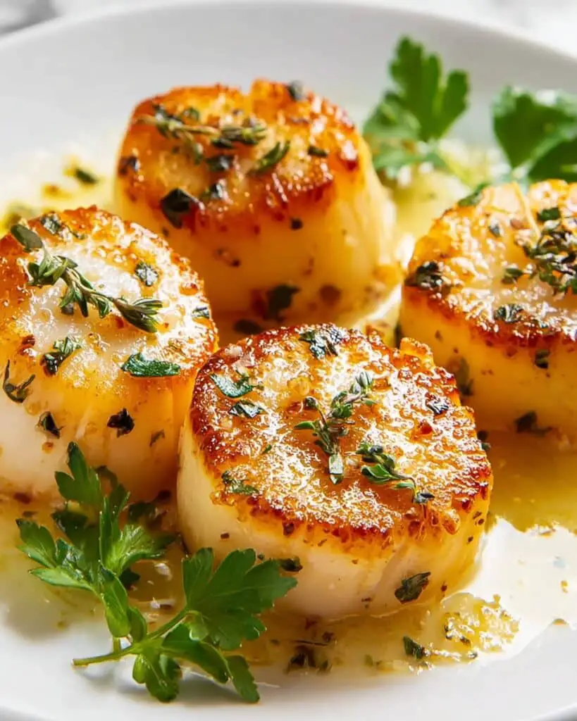 Pan Seared Scallops with Garlic Herb Butter Recipe