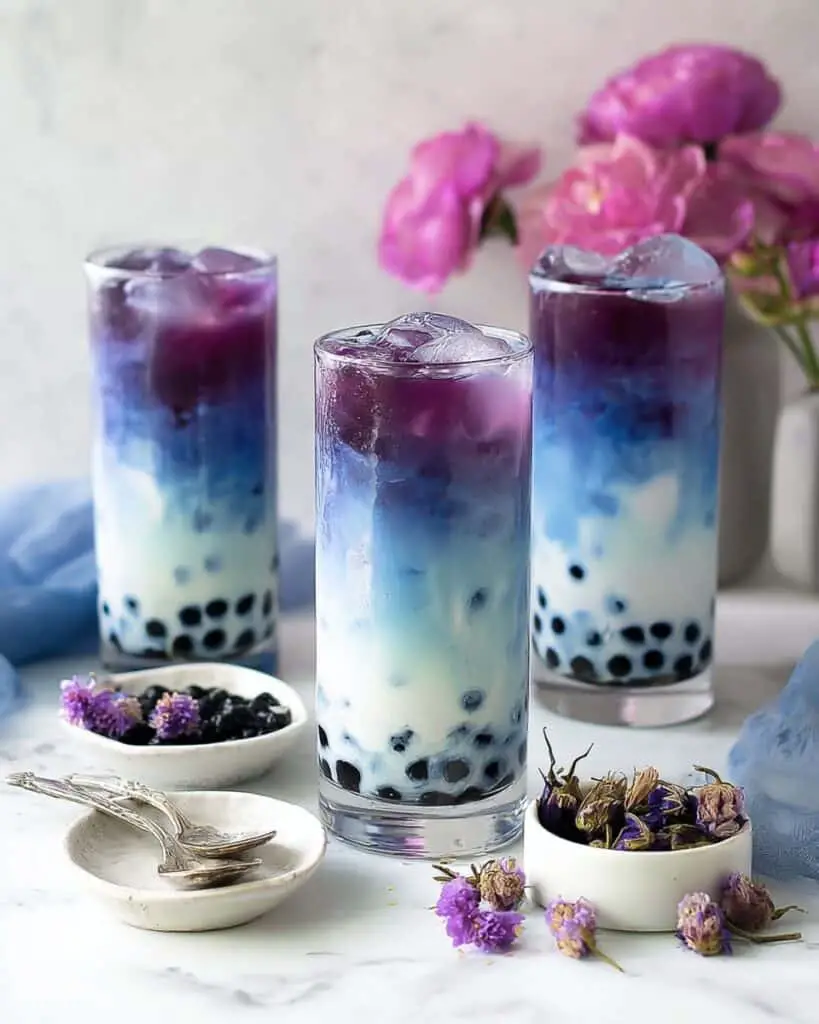 Coconut Butterfly Pea Flower Boba Tea Recipe