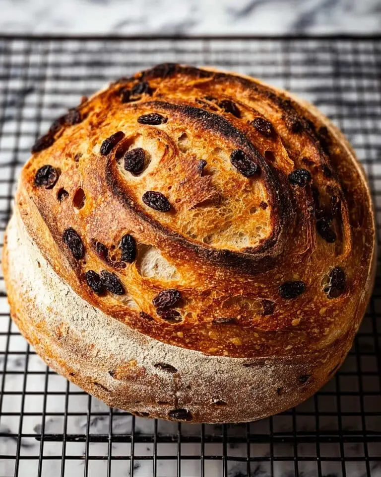 No Knead Cinnamon Raisin Bread Recipe
