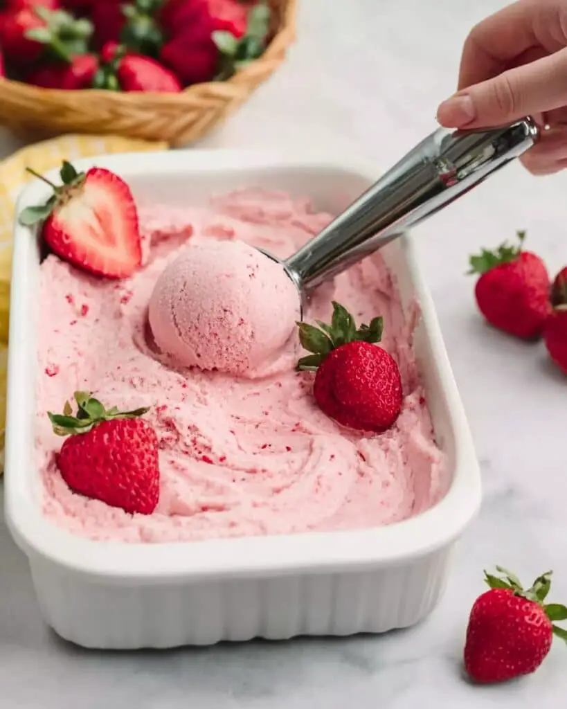 Strawberry Banana Frozen Yogurt Recipe