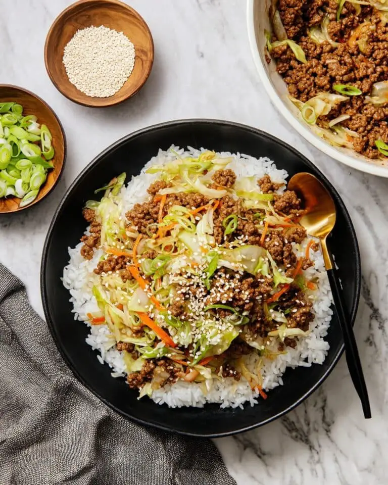 Easy Asian Ground Beef and Cabbage Stir Fry Recipe