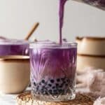 Blueberry Bubble Milk Tea with Tapioca Pearls Recipe