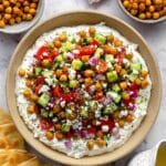 Cottage Cheese Salad with Crispy Chickpeas, Tomatoes, and Fresh Herbs Recipe