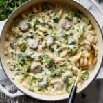 One Pan Chicken Sausage Orzo Recipe