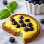TikTok Yogurt Custard Toast with Blueberries (Air Fryer & Oven) Recipe