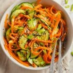 Cucumber and Carrot Salad with Sesame Soy Dressing Recipe