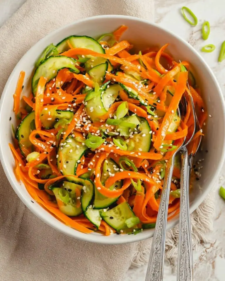 Cucumber and Carrot Salad with Sesame Soy Dressing Recipe