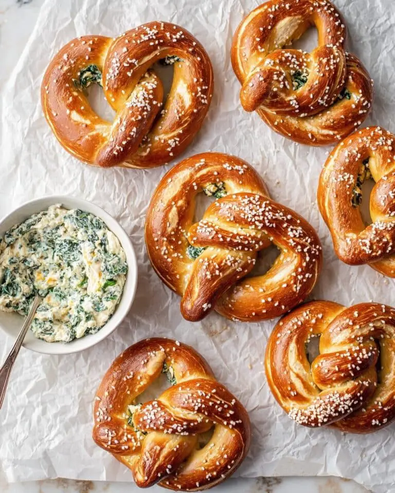 Spinach Artichoke Stuffed Pretzels Recipe