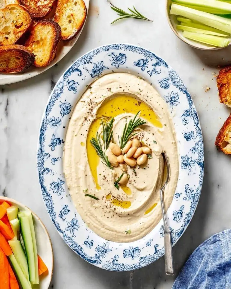 White Cannellini Bean Dip with Lemon and Rosemary Recipe