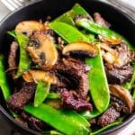 Asian Beef with Mushrooms & Snow Peas Recipe