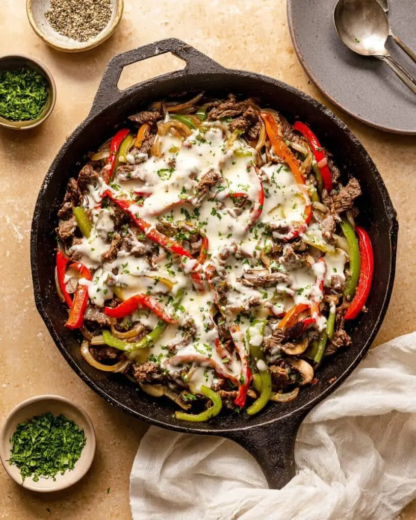 Philly Cheesesteak Skillet Recipe