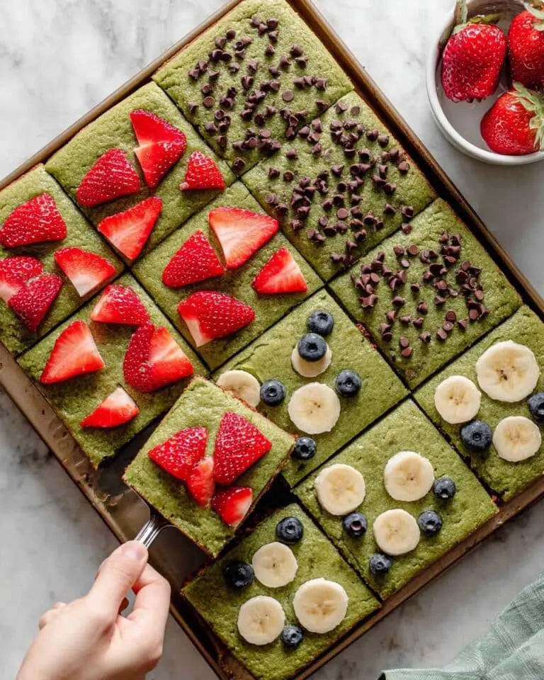 Spinach Banana Sheet Pan Pancake Recipe
