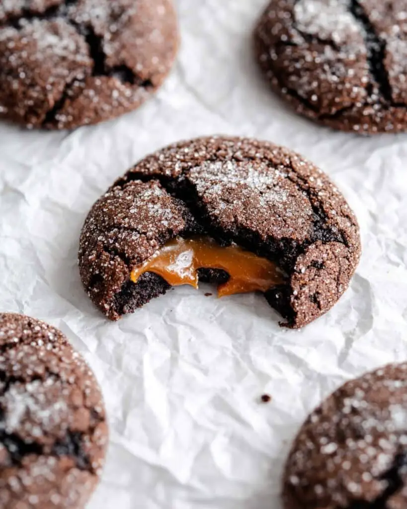 Easy Caramel-Stuffed Chocolate Cookies Recipe