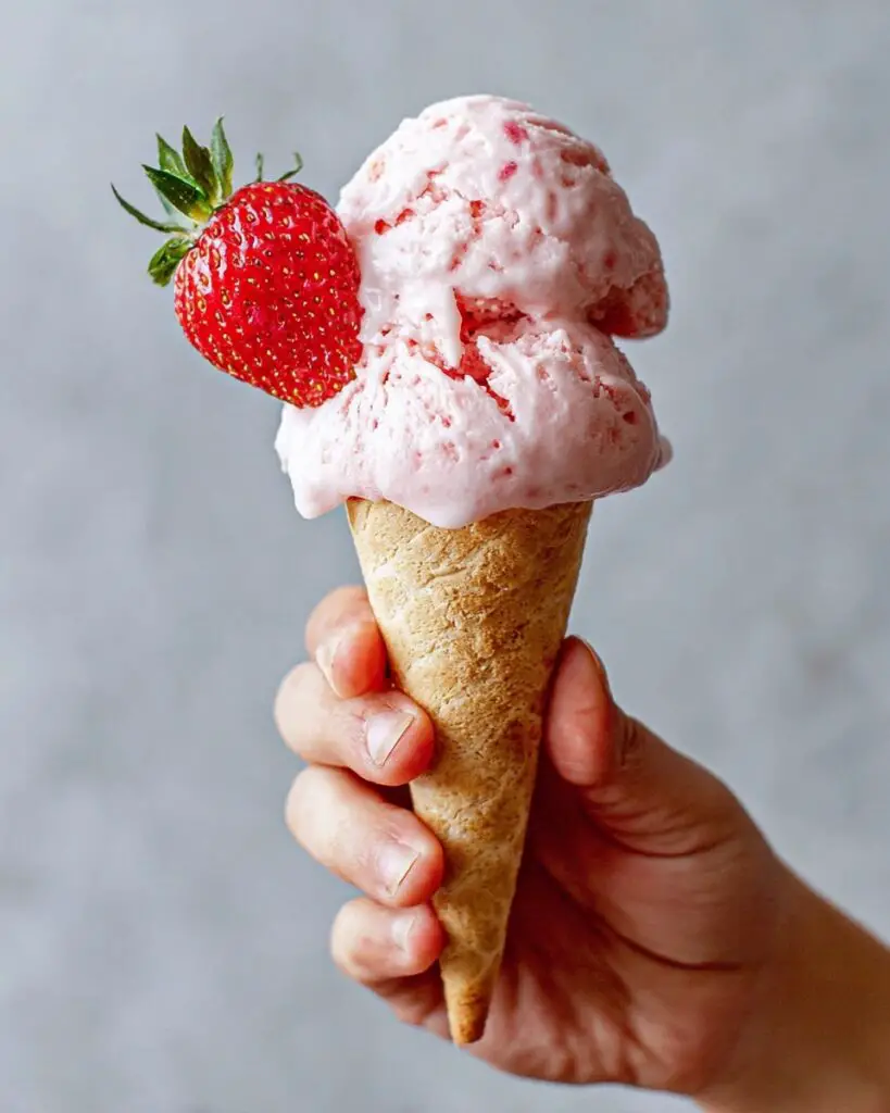 No Churn Strawberry Ice Cream Recipe