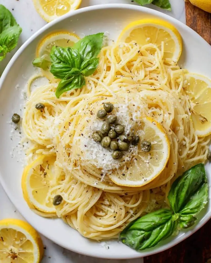 One Pan Lemon Caper Pasta with White Wine Recipe